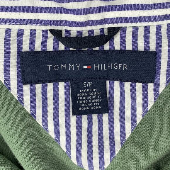 Tommy Hilfiger Short Sleeve Polo Shirt Size S Olive Green - Picture 8 of 11